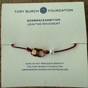 Tory Burch Gold Plated and Blue Bracelet